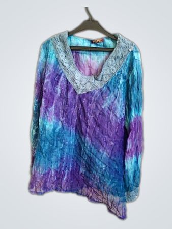 Jocotes XXL Blue and Purple Tie-Dye Shirt