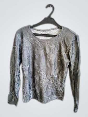 Long Sleeve Gray Blouse