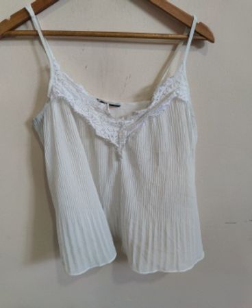 White Lace Trim Camisole