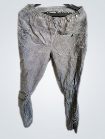 Unbranded Gray Embroidered Wide-Leg Pants