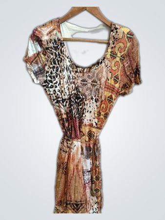 Multicolored Animal Print Dress