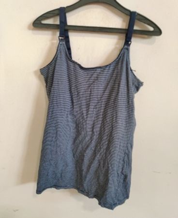 Blue and White Striped Tank Top