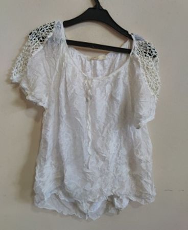 White Crochet Top
