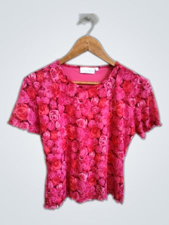 Alessandro Angelini Floral Pink Blouse