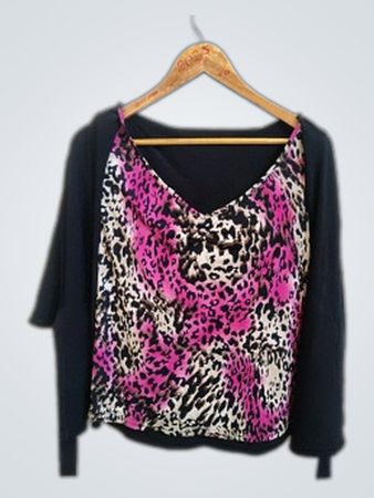 CAN-D-A Leopard Print Kimono Jacket