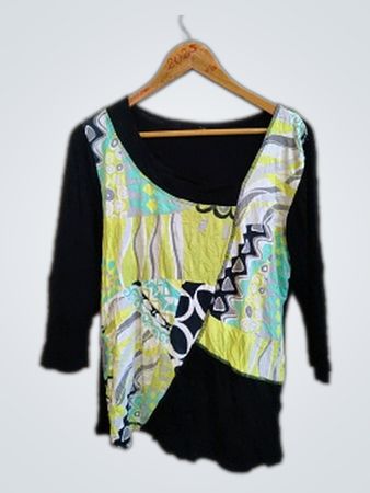 Multi-Color Abstract Print Blouse