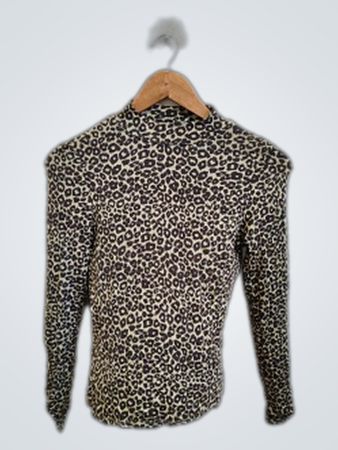 Pimkie Leopard Print Mock Neck Top