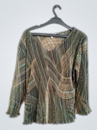 Mango Pleated Long-Sleeve Blouse