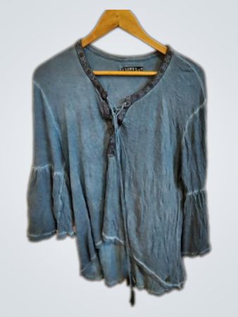 Deeply Blue Long-Sleeve Top