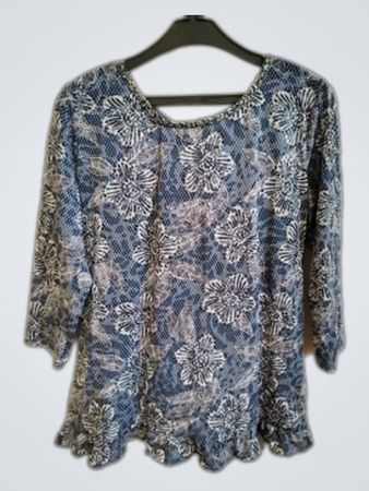 Blue Floral Blouse