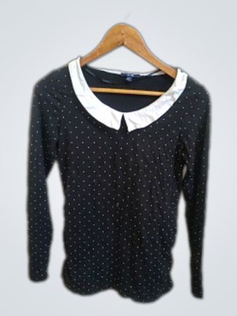 Kiabi Long Sleeve Polka Dot Blouse