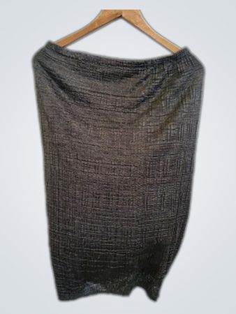 Black Textured Skirt