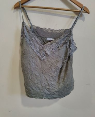 Patrice Breal Gray Lace Top