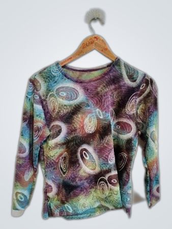 Long Sleeve Colorful Swirl Shirt