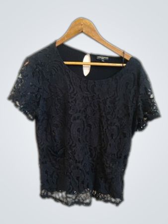 Grain de Malice Black Lace Top