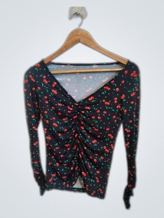 Long-Sleeve Floral Blouse