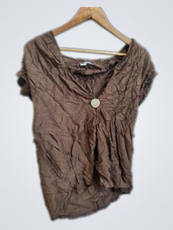 Brown Crinkled Top
