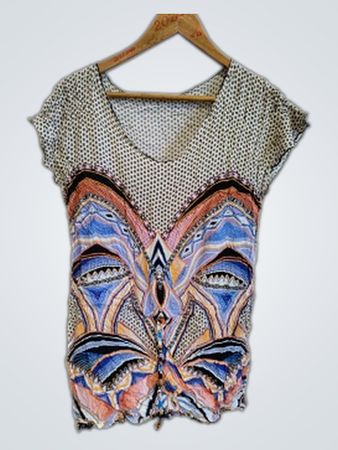 Blouse with Butterfly Design