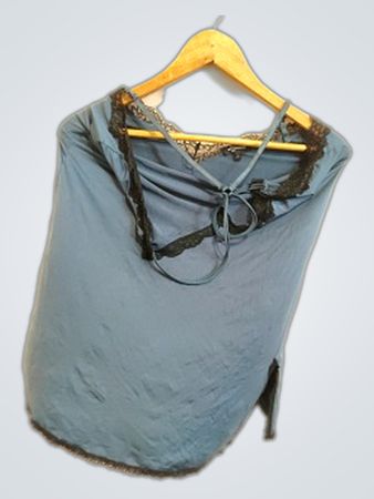 Blue Lace Trim Top
