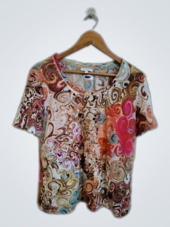 Pauporté Multicolored Abstract Print Blouse