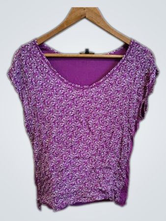 Caroll Paris Purple Floral Blouse