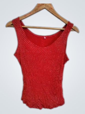 Red Knit Top