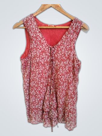 Paprika Floral Sleeveless Top