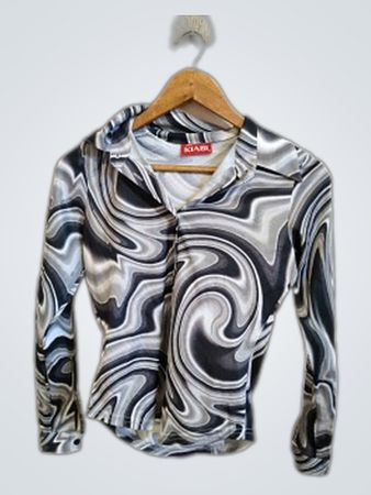 Kiabi Swirl Pattern Long Sleeve Shirt