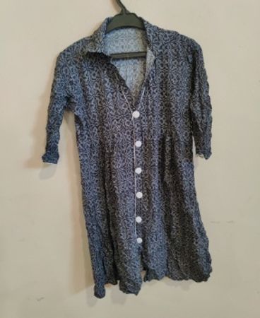 Patterned Collared Blouse