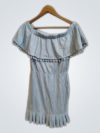 Light Blue Off-the-Shoulder Dress
