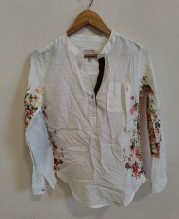 White Floral Blouse