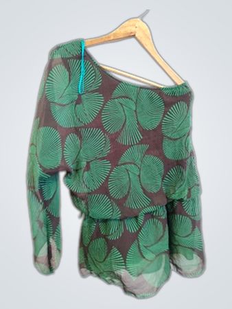 Green Patterned Blouse