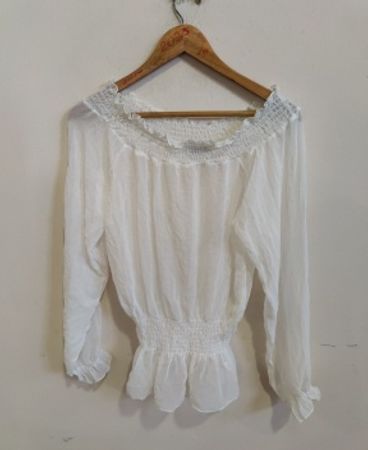 Blumarine White Long-Sleeve Top
