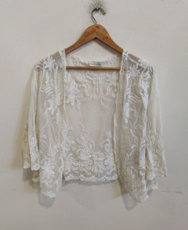 Monsoon White Lace Top