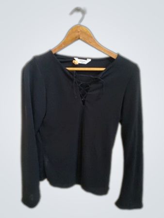 Black Long-Sleeve Top