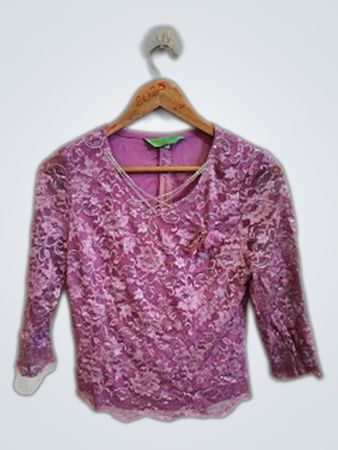 JIN FENG Purple Lace Blouse