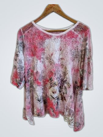 Pink Floral Blouse