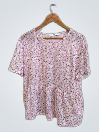 Pink Floral Blouse