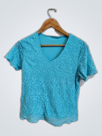 Blue Lace Top