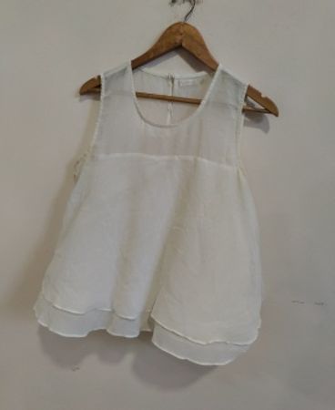 White Sleeveless Top