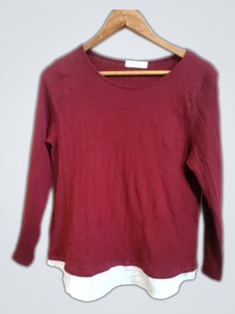 Ranso Maroon Long-Sleeve Shirt
