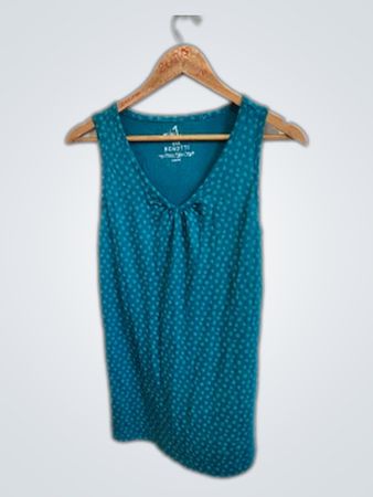 Gina Benotti Teal Polka Dot Sleeveless Top