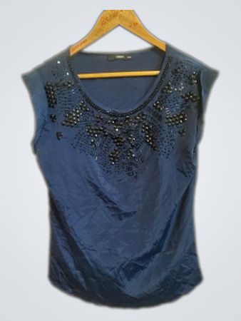Oasis Blue Sleeveless Top