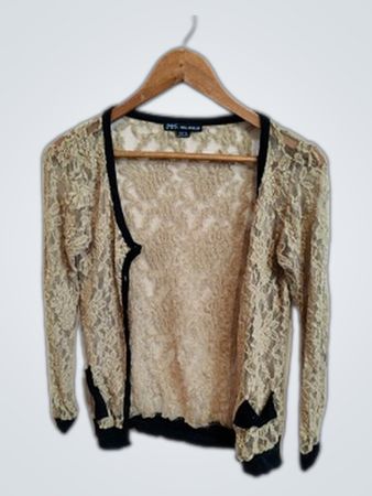 S Millenium Lace Trimmed Cardigan