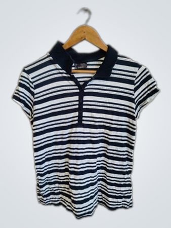 Yessica Striped Polo Shirt
