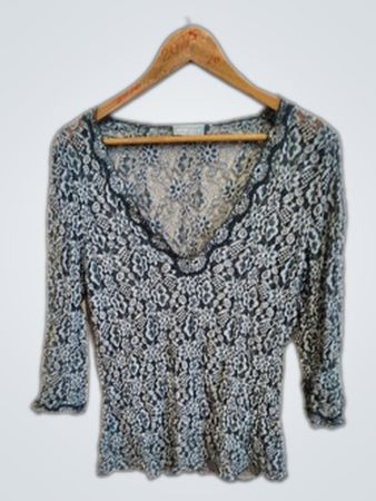 Blue Floral Blouse