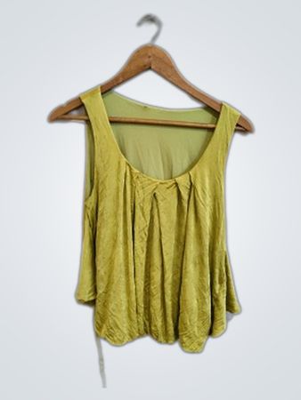 Sleeveless Green Blouse