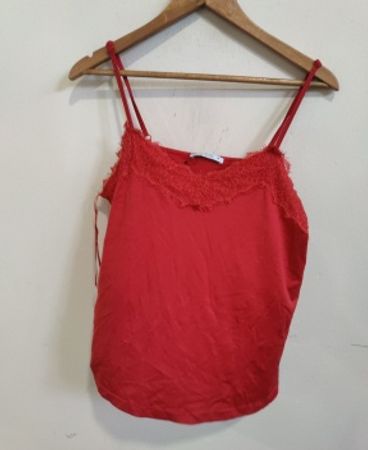 Blind Date Red Lace Trim Camisole