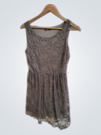 Gray Lace Dress