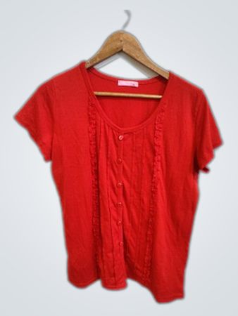 RADIUS Red Short-Sleeve Top